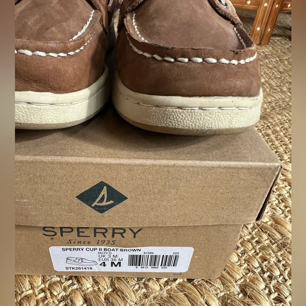 Boys Sperry Cup 2 Boat Shoe size 4 - Picture 6 of 9